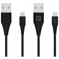 SWISSTEN datový kabel USB / USB-C (3.1) 1,5 m - black