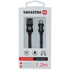  SWISSTEN datový kabel USB / Lightning 1,2 m - black 
