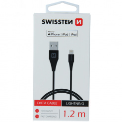  SWISSTEN datový kabel USB / Lightning MFi 1,2 m - black 