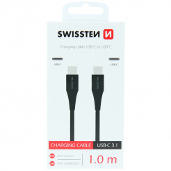  SWISSTEN TPU datový kabel USB-C / USB-C, 1 m - black 