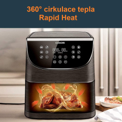 Cosori CP158-AF PREMIUM + 5x špíz a gril. rošt - černá