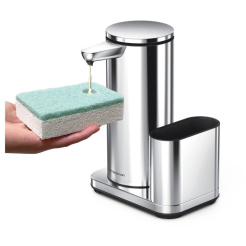 Simplehuman 414ml + držák na houbičku - lesklá nerez