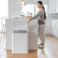 Simplehuman Sensor 58 L - bílá ocel