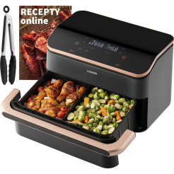 Cosori Dual Blaze TwinFry Smart 10L + kleště - černá