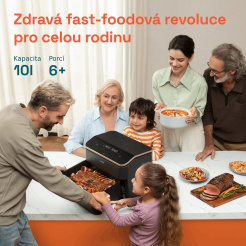 Cosori Dual Blaze TwinFry Smart 10L + kleště - bílá