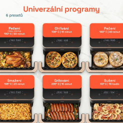 Cosori Dual Blaze TwinFry Smart 10L + kleště - bílá