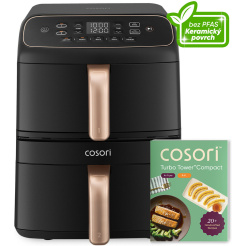 Horkovzdušná fritéza Cosori Turbo Tower Compact 8,6 L, keramika - černá 