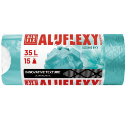Pytle na odpadky zatahovací 35L ALUFLEXY s vůní lučního kvítí - tyrkysová