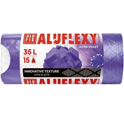  Pytle na odpadky zatahovací 35L ALUFLEXY s vůní lučního kvítí - fialová 