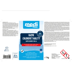 mediPOOL Rapid - chlorové tablety 20 g 1,0 kg
