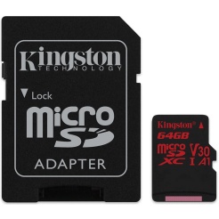 Paměťová karta Kingston microSDXC 64GB UHS-1 U3 100R/70W 