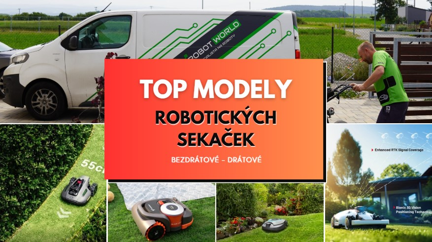 Nejlepší robotické sekačky - 8 TOP modelů 2026