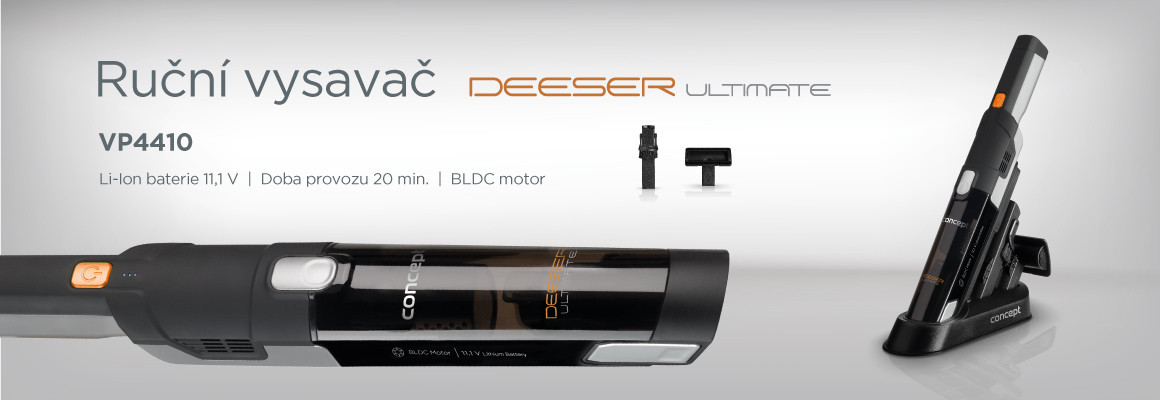 Představení ručního vysavače Concept VP4410 Deeser Ultimate