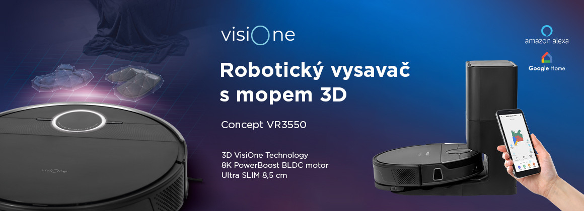 Představení robotického vysavače Concept VR3550 visiOne 3D