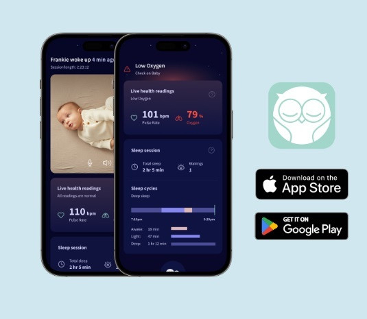 Aplikace Owlet care pro pohodlné sledování odkudkoliv