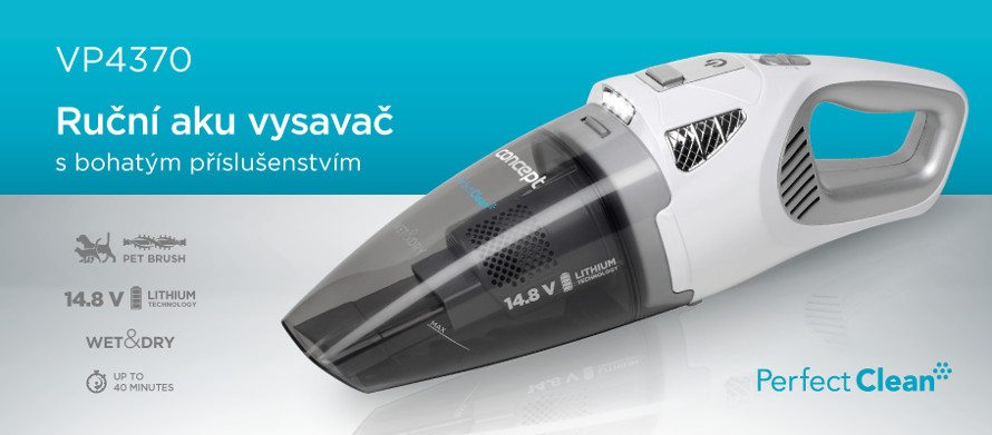 Představení ručního vysavače Concept VP4370 Wet & Dry Perfect Clean