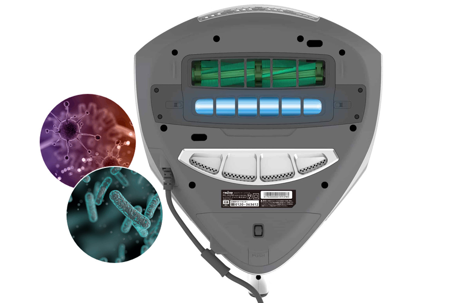 RayClean UV+ odstraní 99,9% virů a bakterií