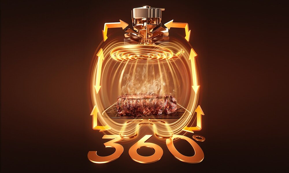 Cyklonové teplotní pole pro rovnoměrné propečení