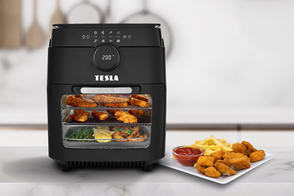 Představení horkovzdušné fritézy Tesla AirCook & Grill QG800 WiFi