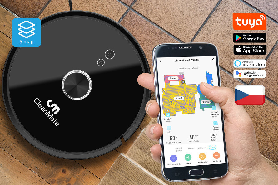 Ovládání přes mobilní aplikaci v českém jazyce