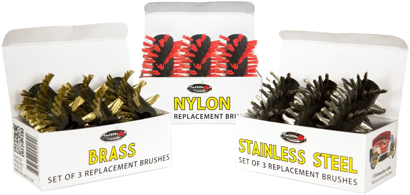 Tři typy kartáčů Grillbot