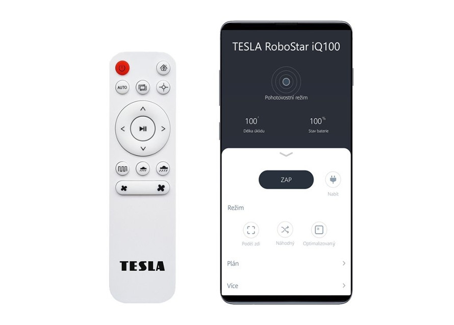 Optimalizovaný úklid ovládaný mobilním telefonem s aplikací v češtině